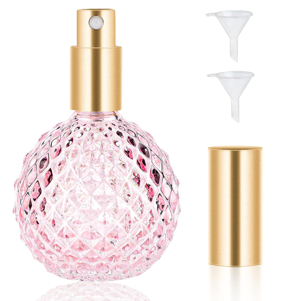 Bouteille Gsteng parfum vintage rose, élégante et pratique.
