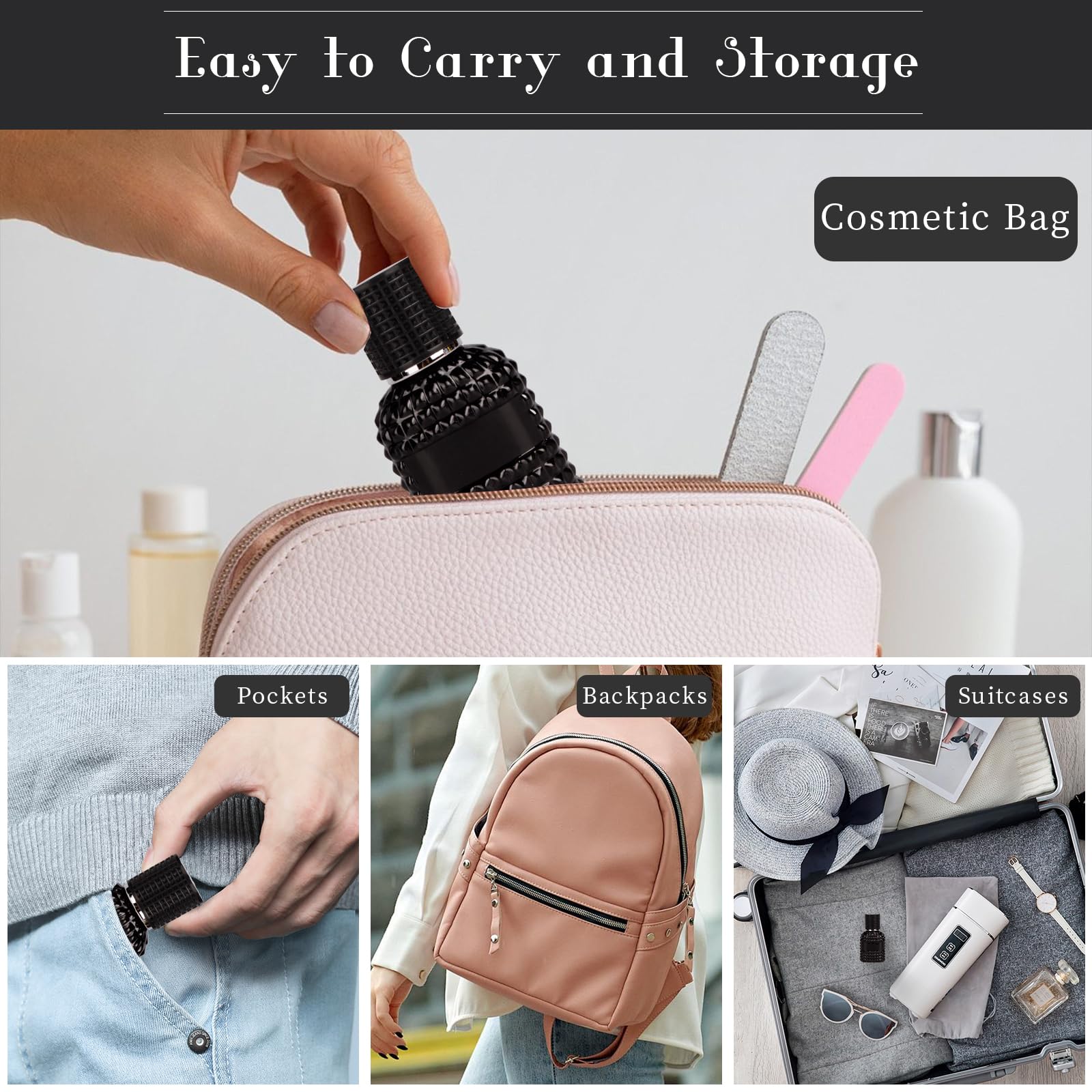 Gsteng Kit pratique de remplissage, deux fioles et accessoires.