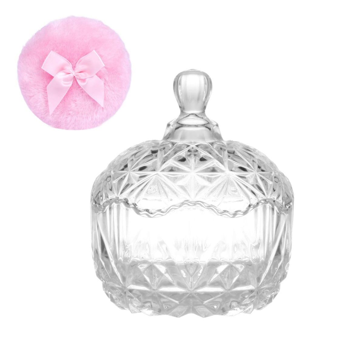 Pouf Gsteng grand format avec verre transparent pour une application précise.