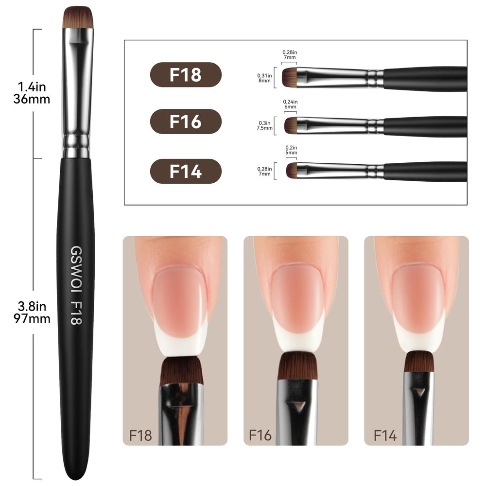 Pinceau GSWOI précision, finition professionnelle pour des looks soignés.