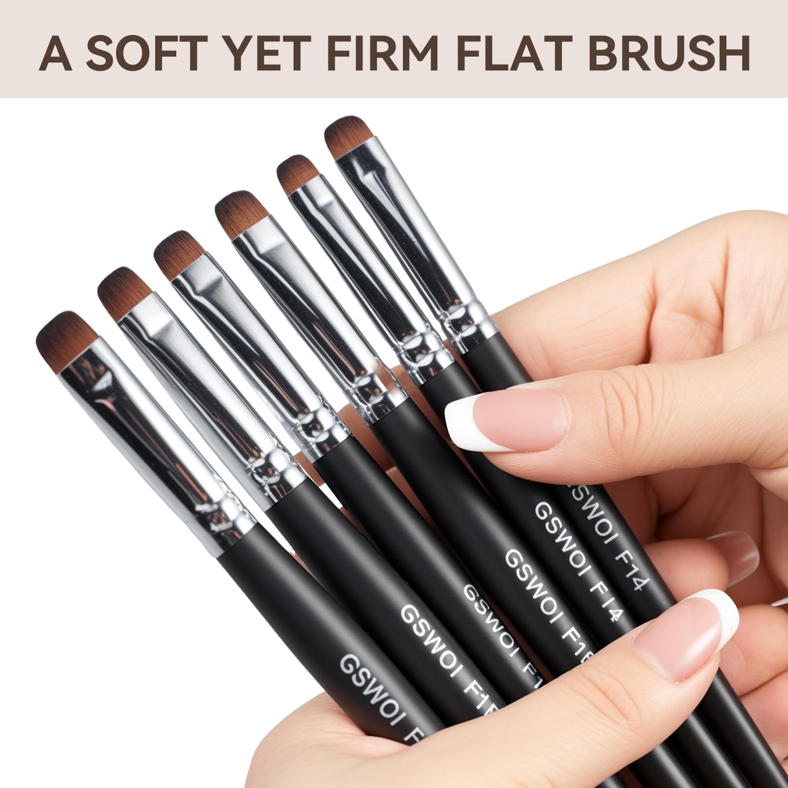 Pinceau GSWOI pour vernis gel, application précise et uniforme.