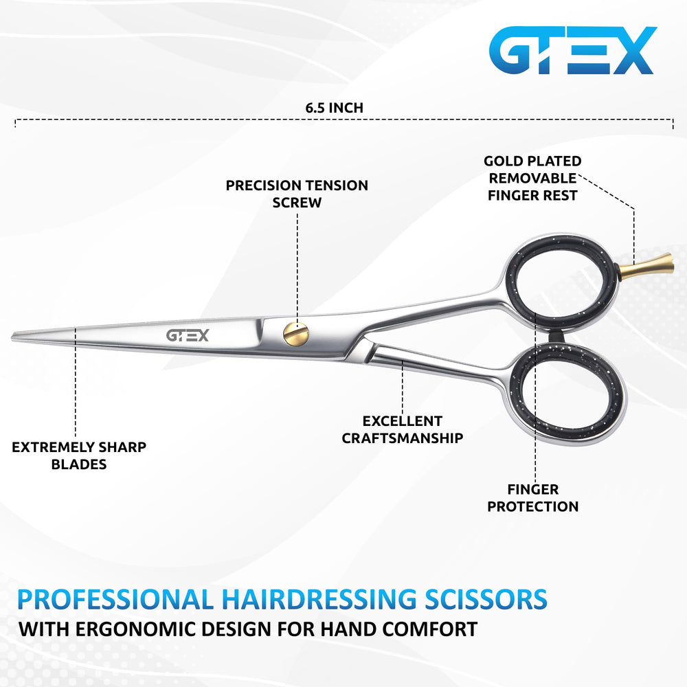 GTEX ciseaux-cheveux-manches ergonomiques – confort pro pendant la coupe