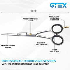 GTEX ciseaux-cheveux-manches ergonomiques – confort pro pendant la coupe