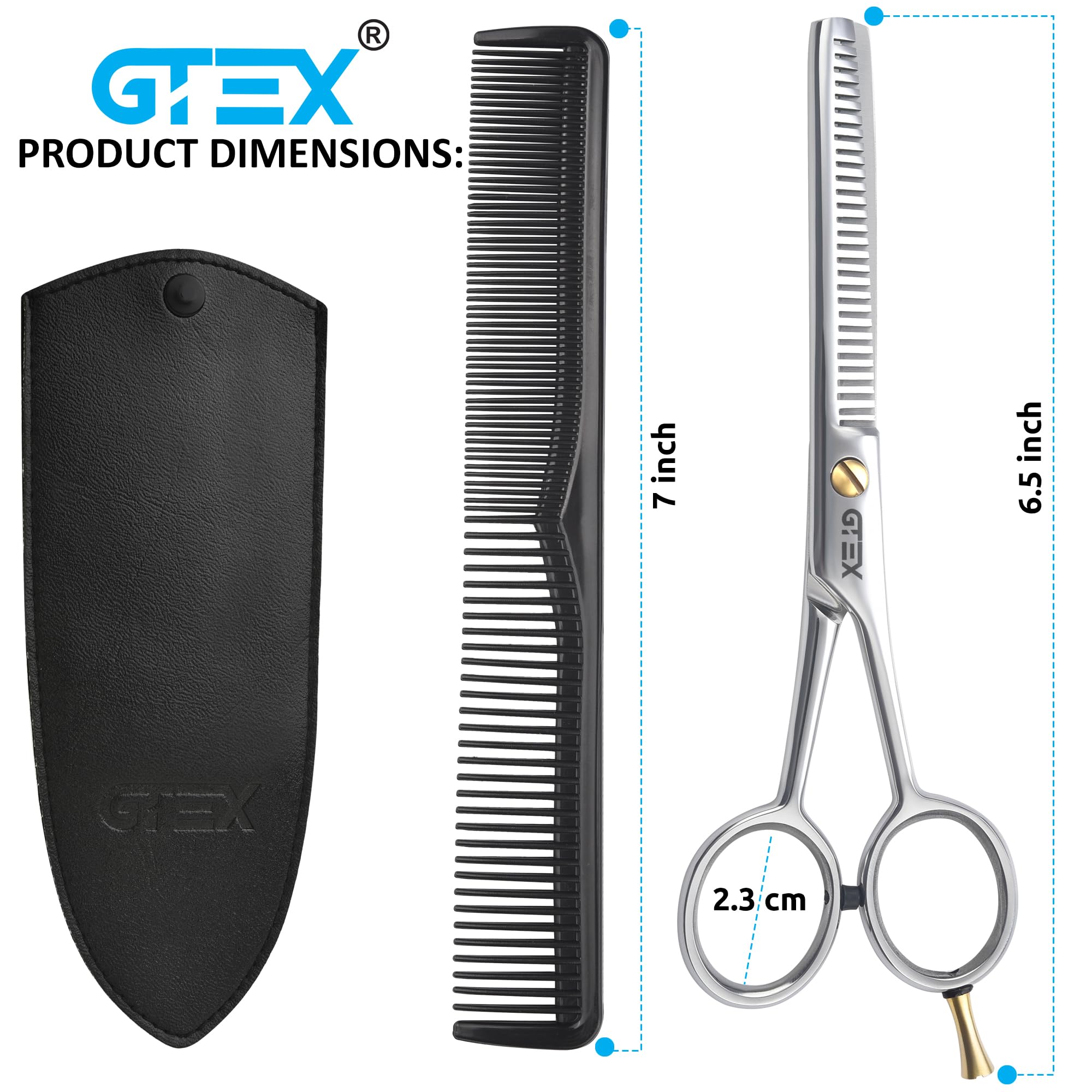 GTEX Ciseaux texturisation cheveux — lame durable et fiable