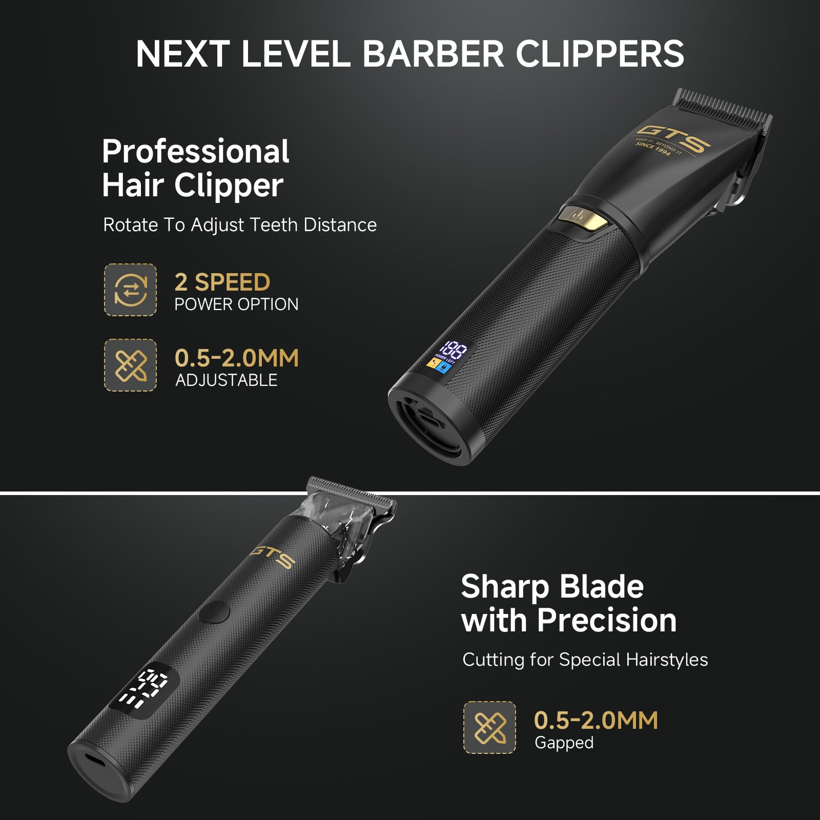 GTS PRO réglage levier 0,5 à 1,0 mm pour coupes précises.