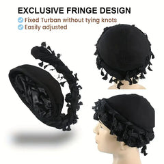 Gturytr turban halo design twist, longue queue ajustable pour toutes les têtes.