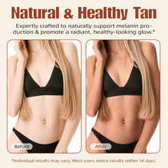 GTZSXNP gouttes bronzage ingrédients naturels pour routine vegan
