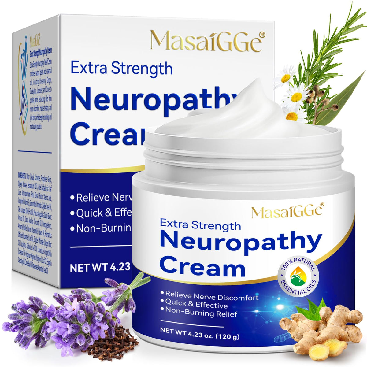 GTZSXNP Neuropathy Cream – Bouteille prête à l’emploi pour pieds et mains sensibles.