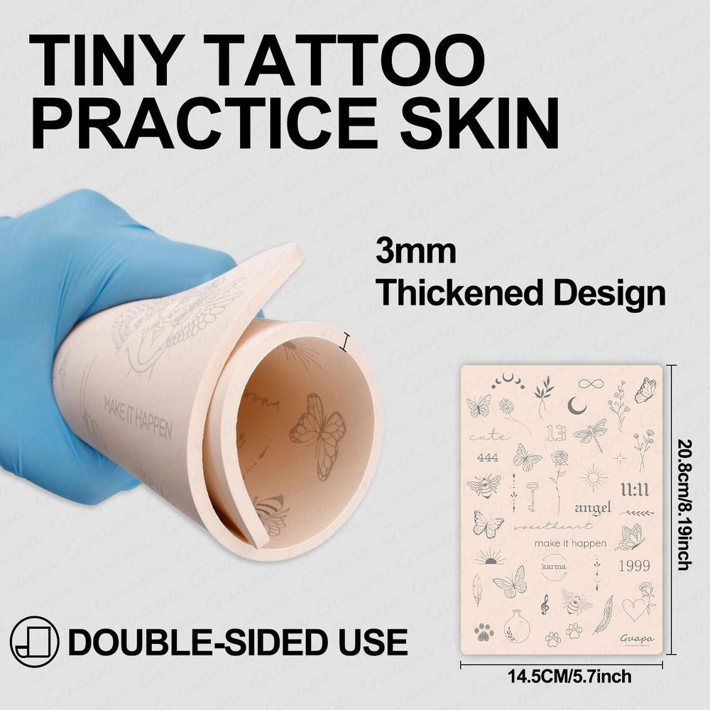 Guapa peau pratique tatouage 3mm – adhérence encre efficace.