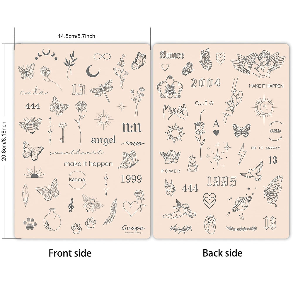 Guapa peau pratique tatouage 3mm – motifs variés pour s'exercer.