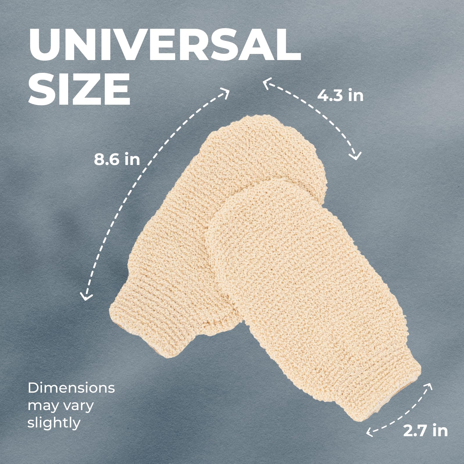 Gants douche en chanvre GUARD&MARINE, adaptés à tous types de peau.