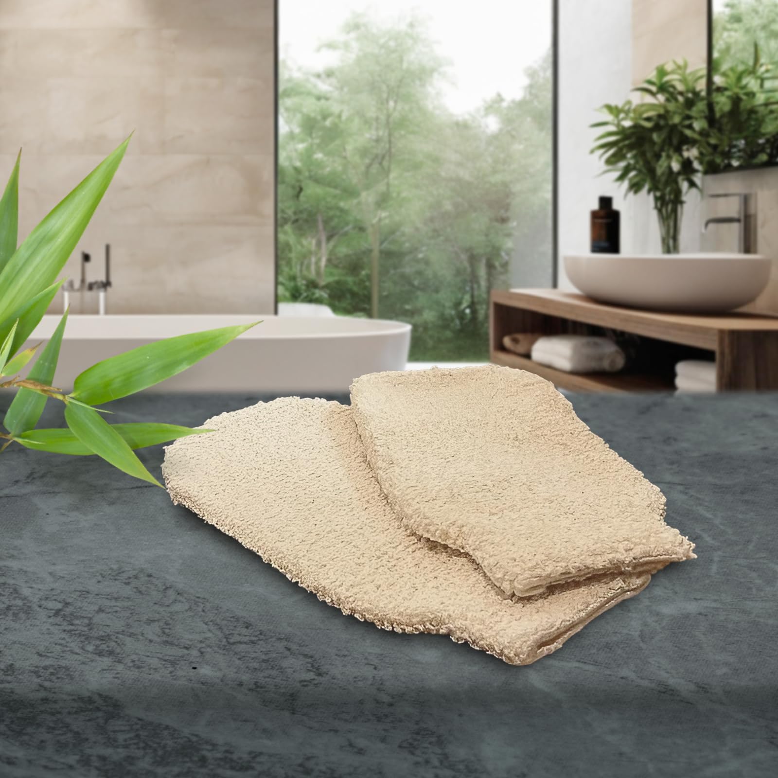 Gants exfoliants chanvre GUARD&MARINE, parfaits pour une routine quotidienne.