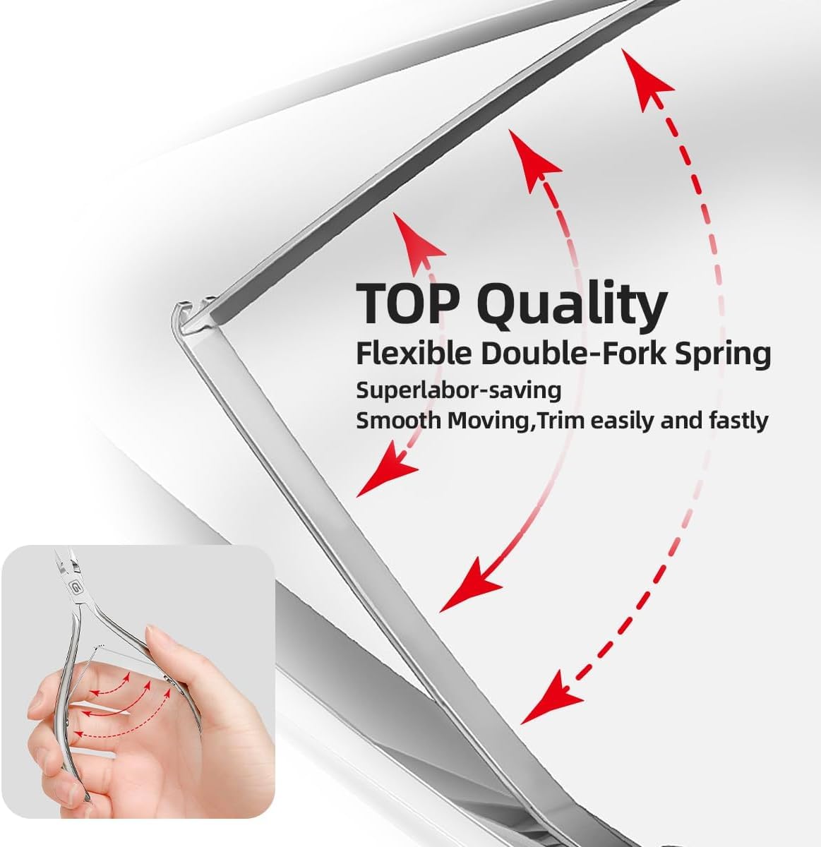 Pousse-cuticule Gubonwer en inox, pratique pour démarrer les soins