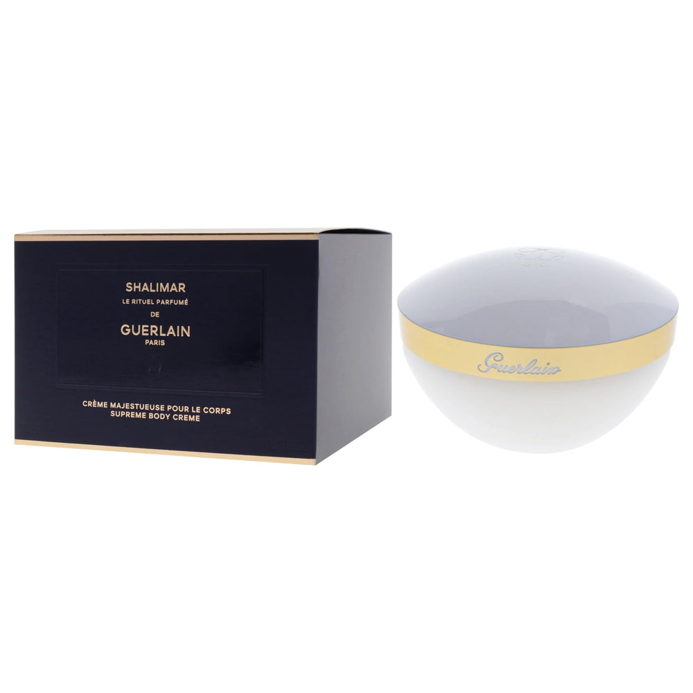 Guerlain Shalimar Supreme Body Cream swatch on forearm showing quick absorption