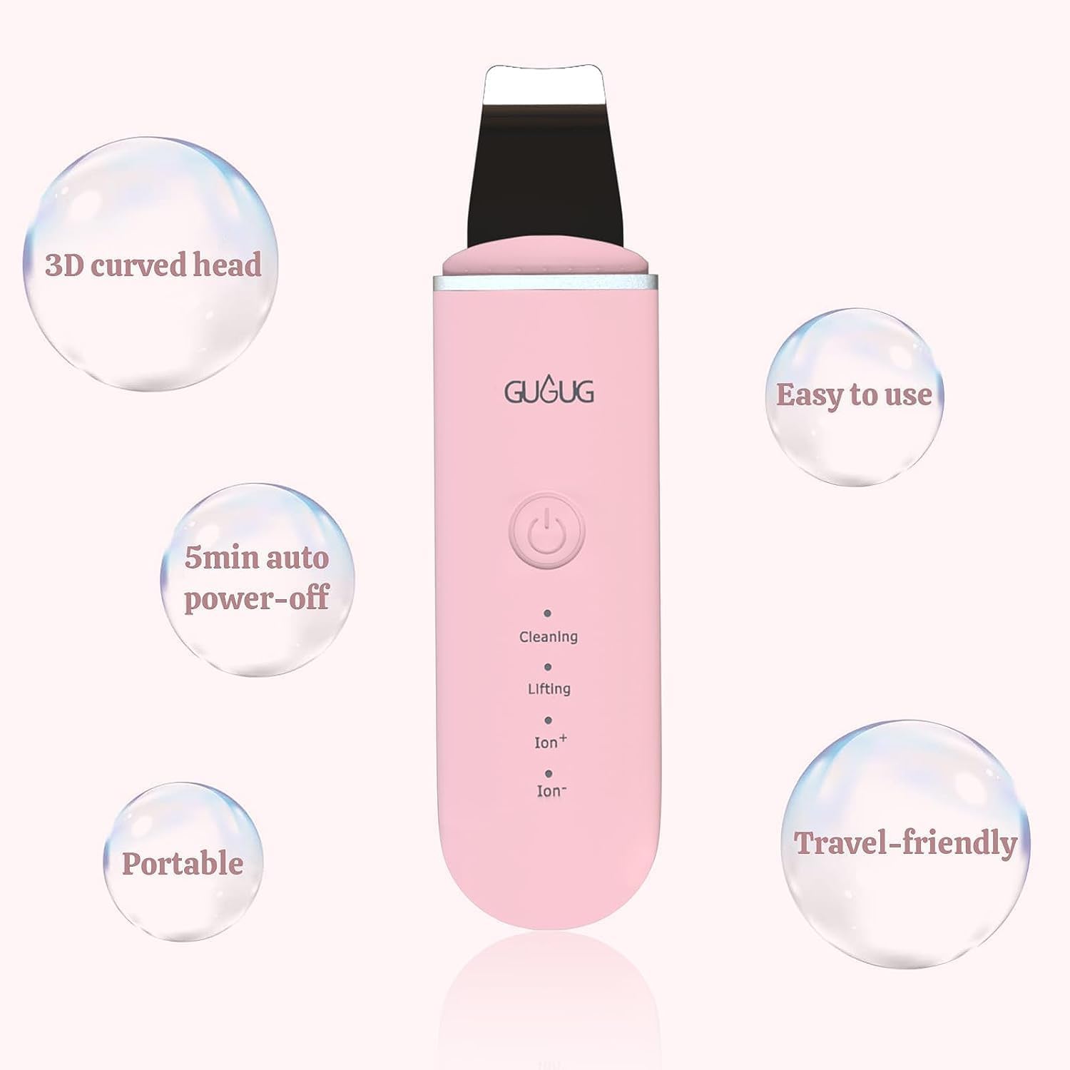 GUGUG Scrubber Visage couvercle ondes pour massage liftant