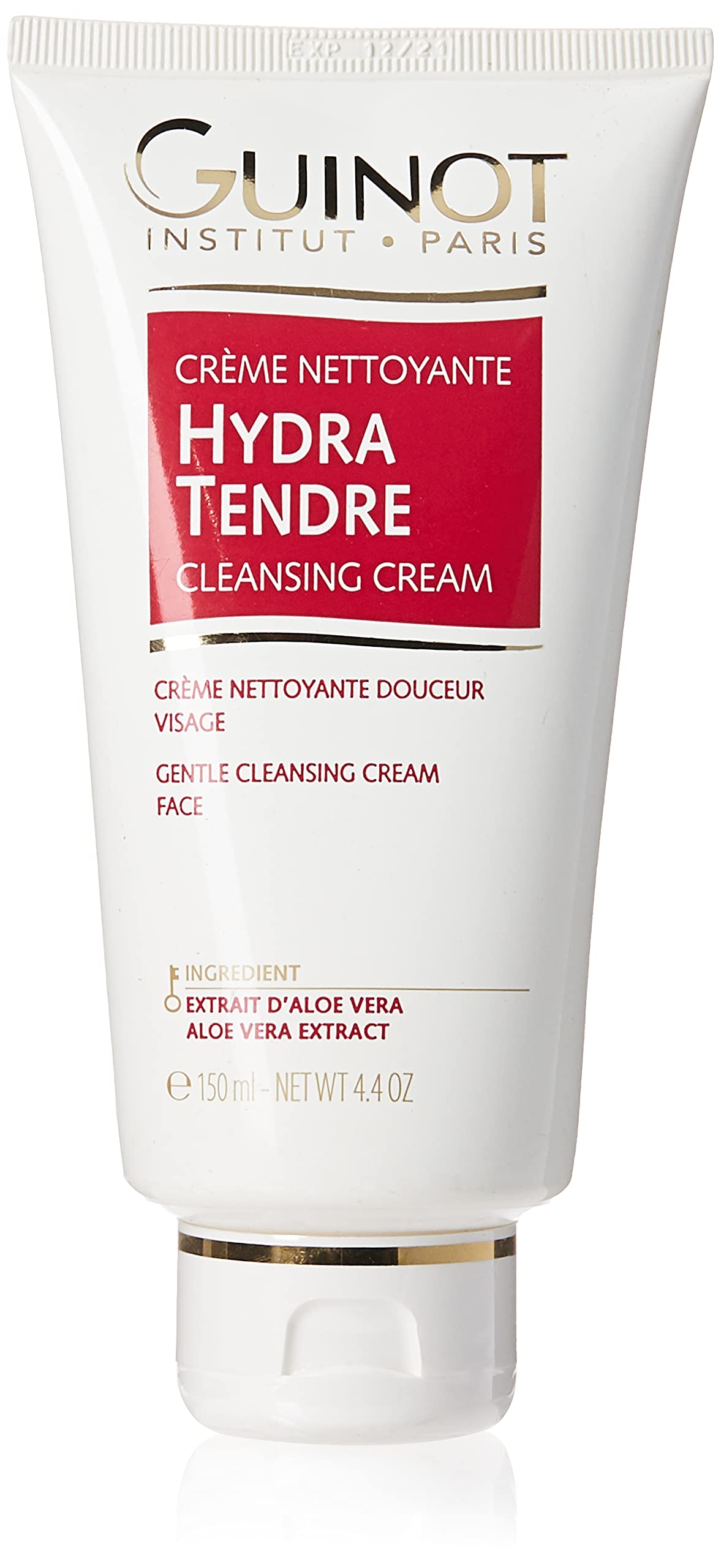 Guinot Hydra Tendre nettoyant visage flacon pompe pour peau propre et douce.