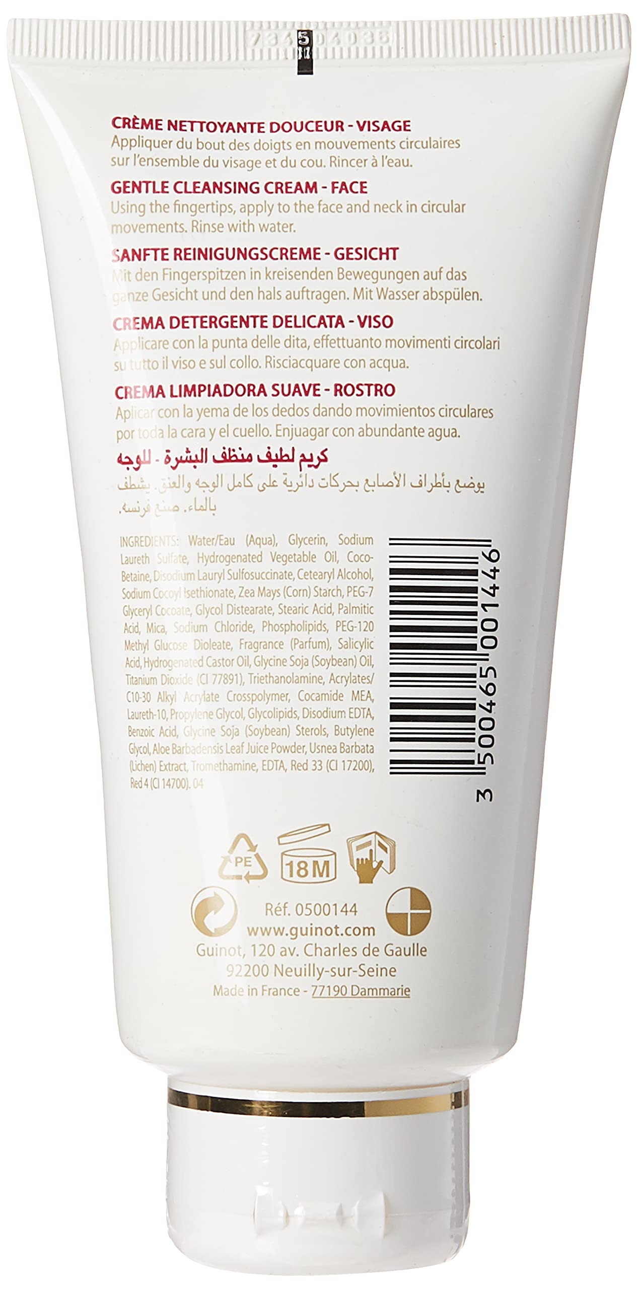Guinot Hydra Tendre texture crème douce pour peau souple et hydratée.