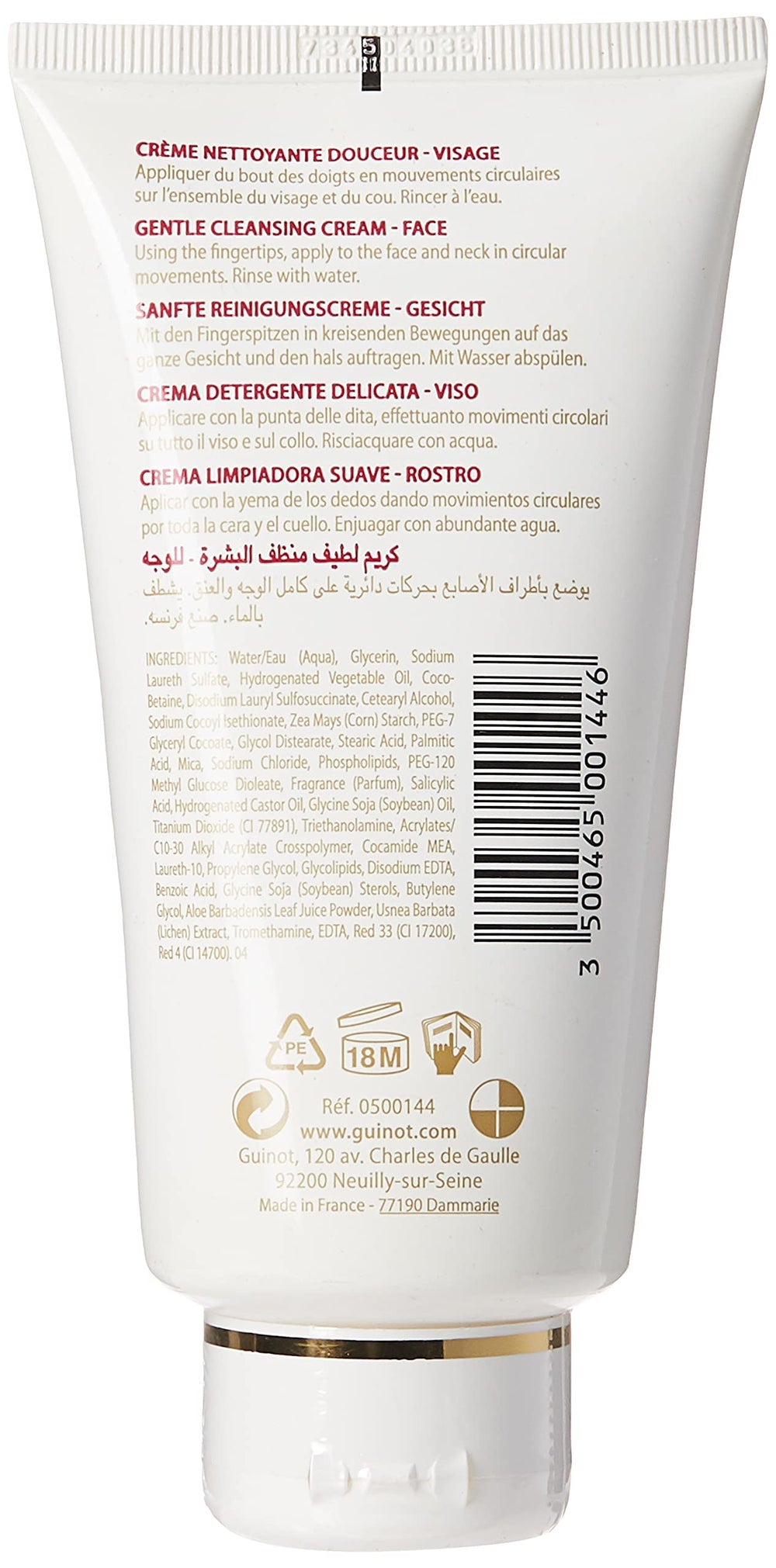 Guinot Hydra Tendre texture crème douce pour peau souple et hydratée.