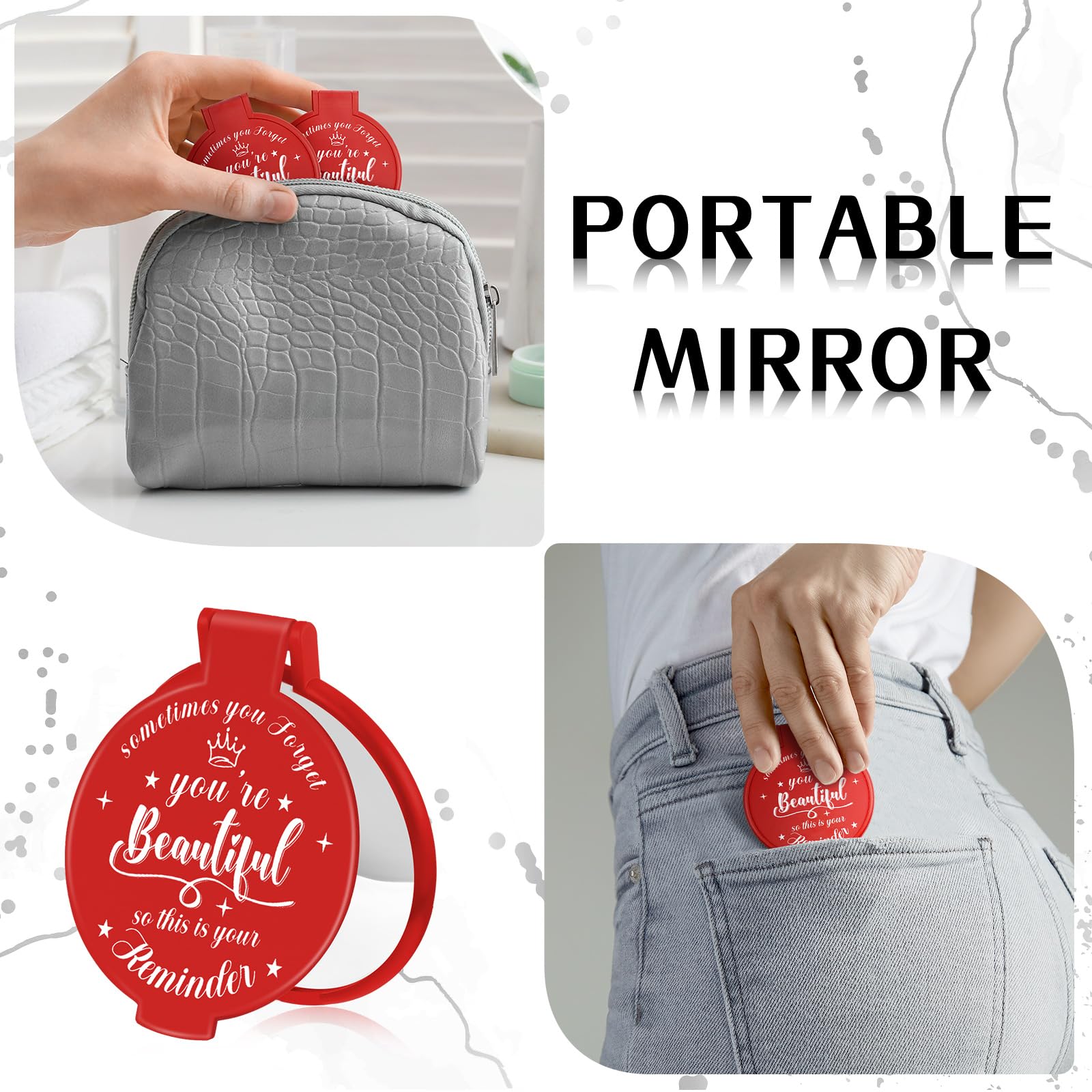 Gulfmew Ensemble 36 Miroirs Poche, idéal pour cadeaux ou événements