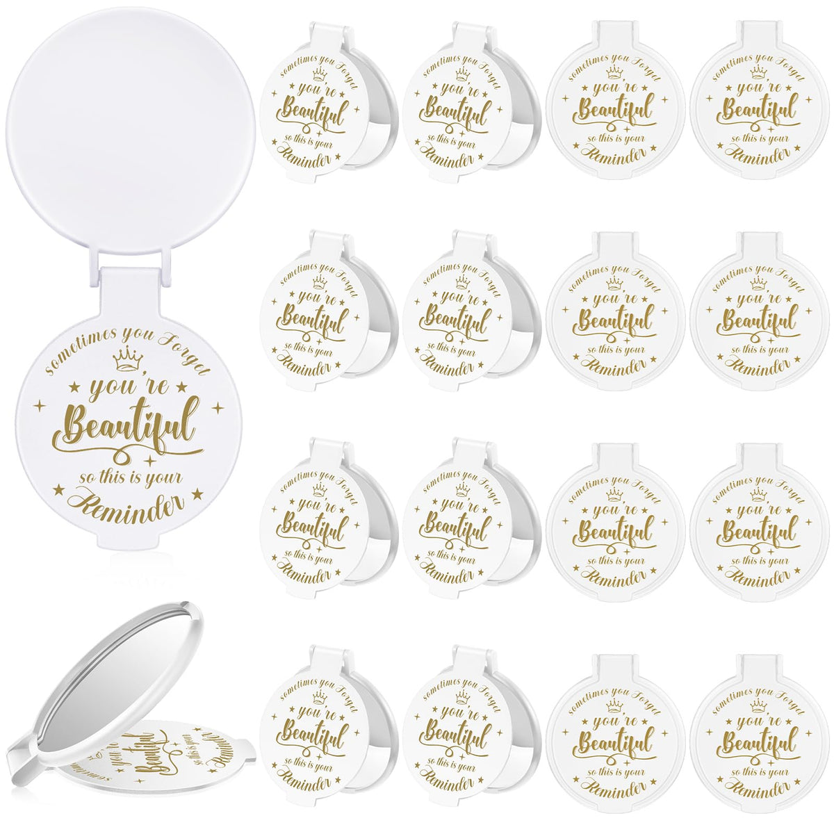 Miroir Gulfmew de poche, lot de 18 pièces, pratique au quotidien.