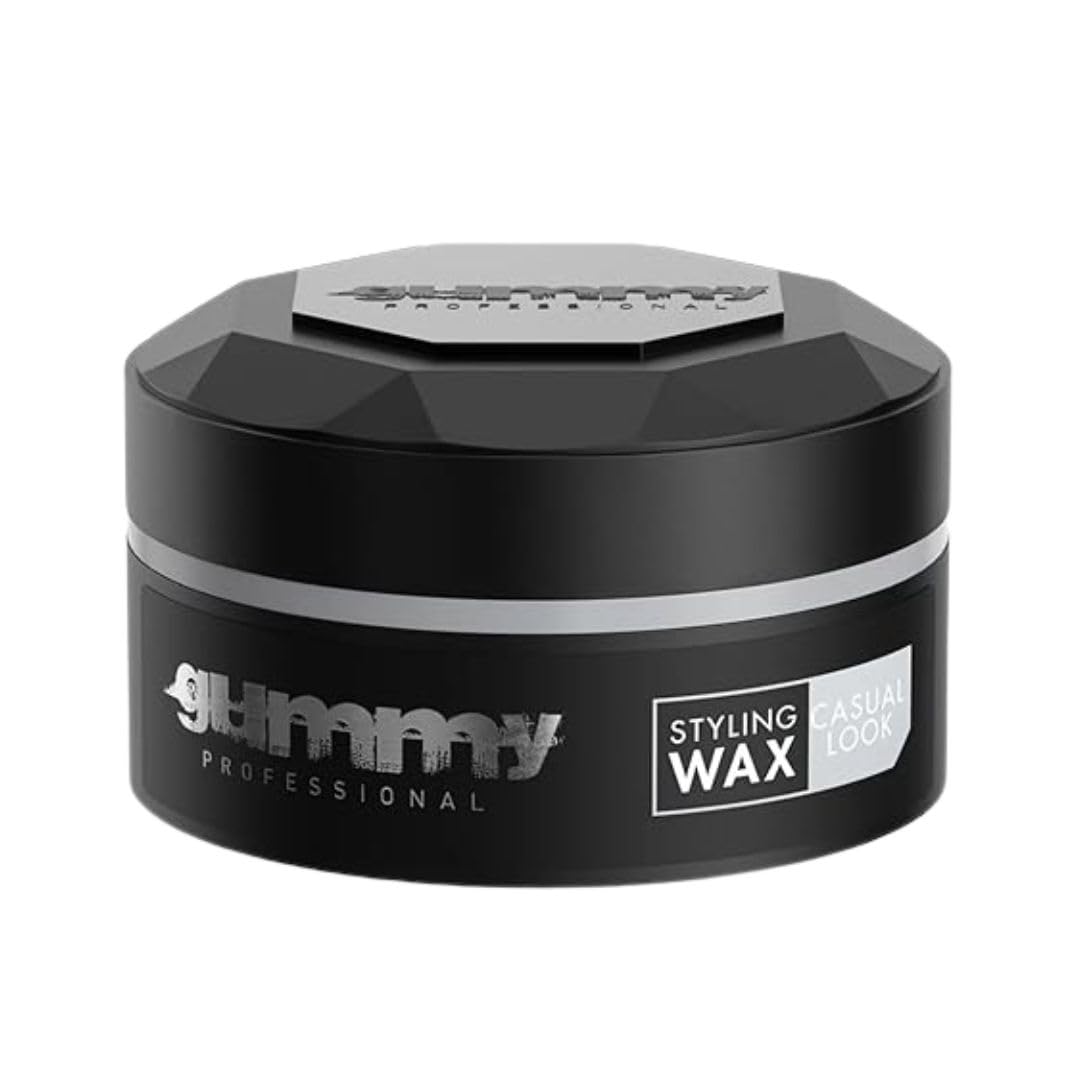 Gummy – emballage de cire coiffante pratique pour l'usage quotidien.