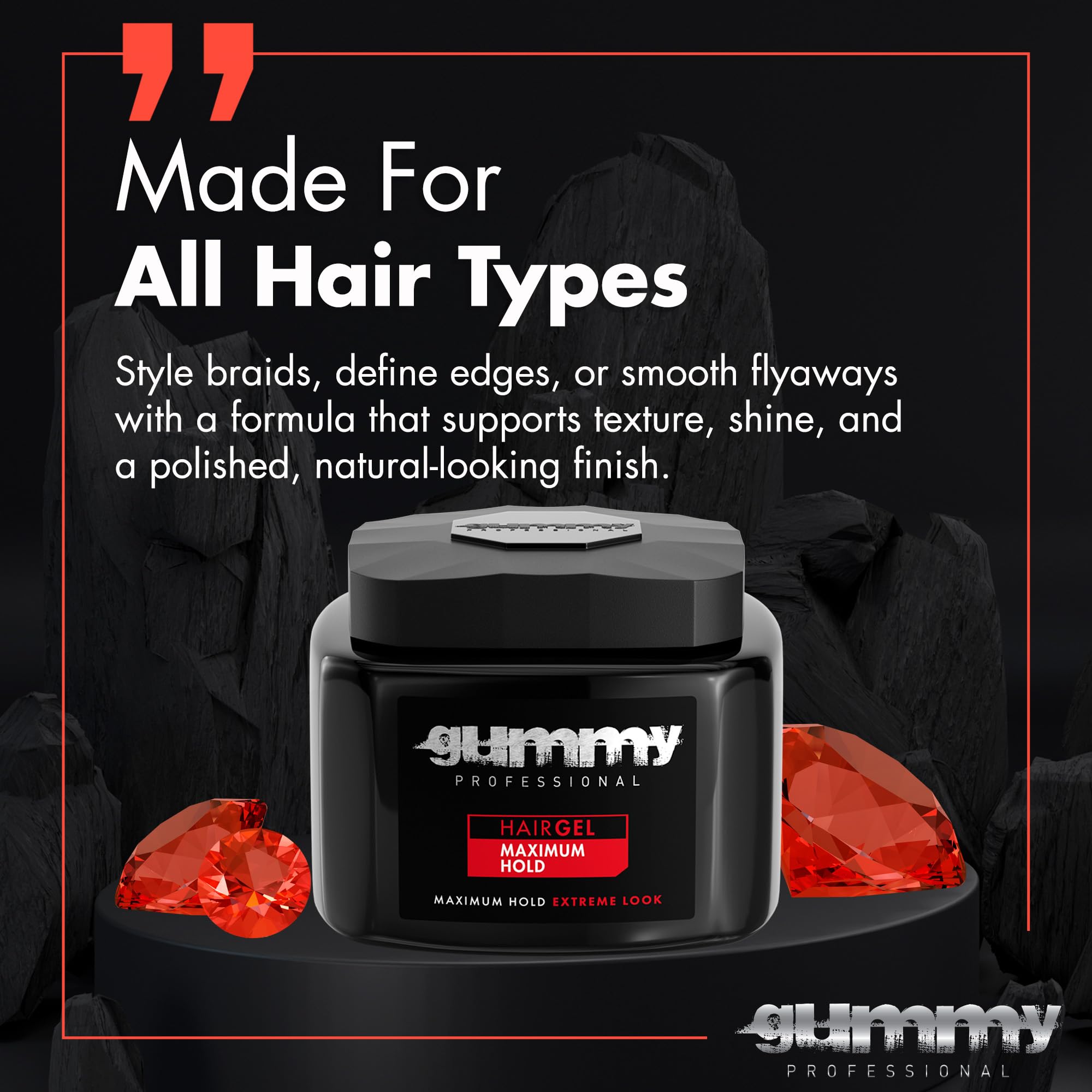 Gummy Gel Professionnel: application facile sur cheveux humides ou secs.