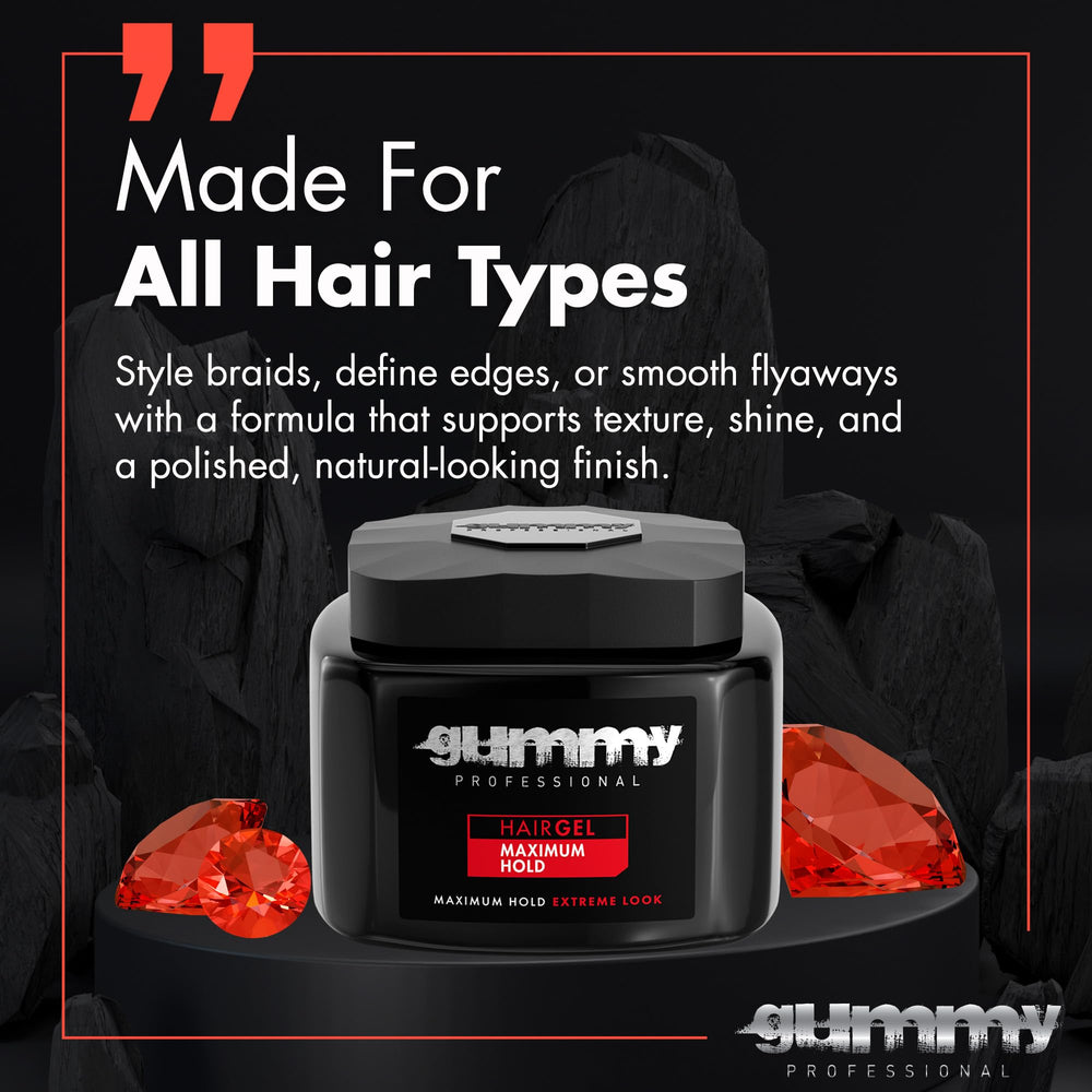 Gummy Gel Professionnel: application facile sur cheveux humides ou secs.