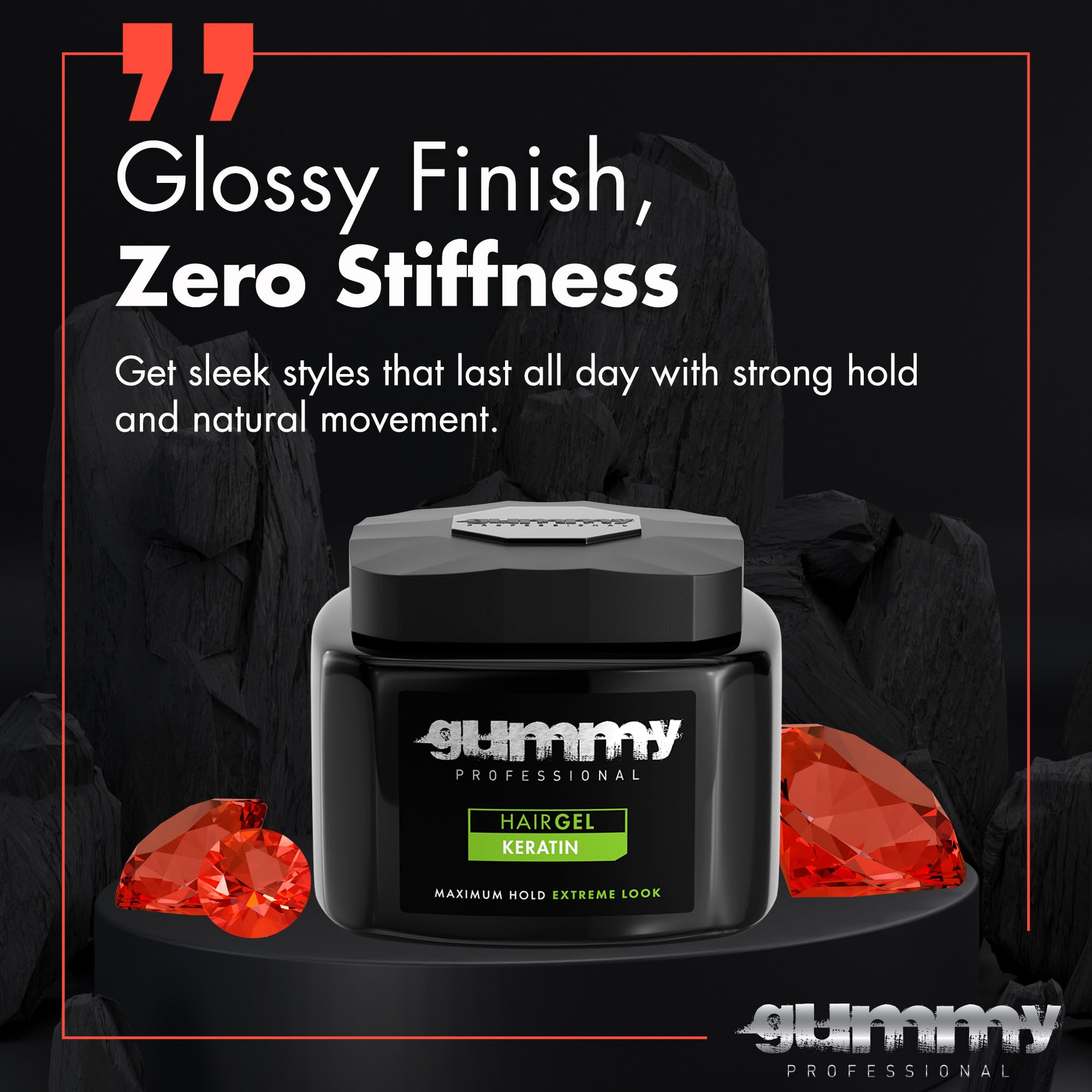 Gummy Gel Professionnel soin à la kératine pour cheveux plus forts.