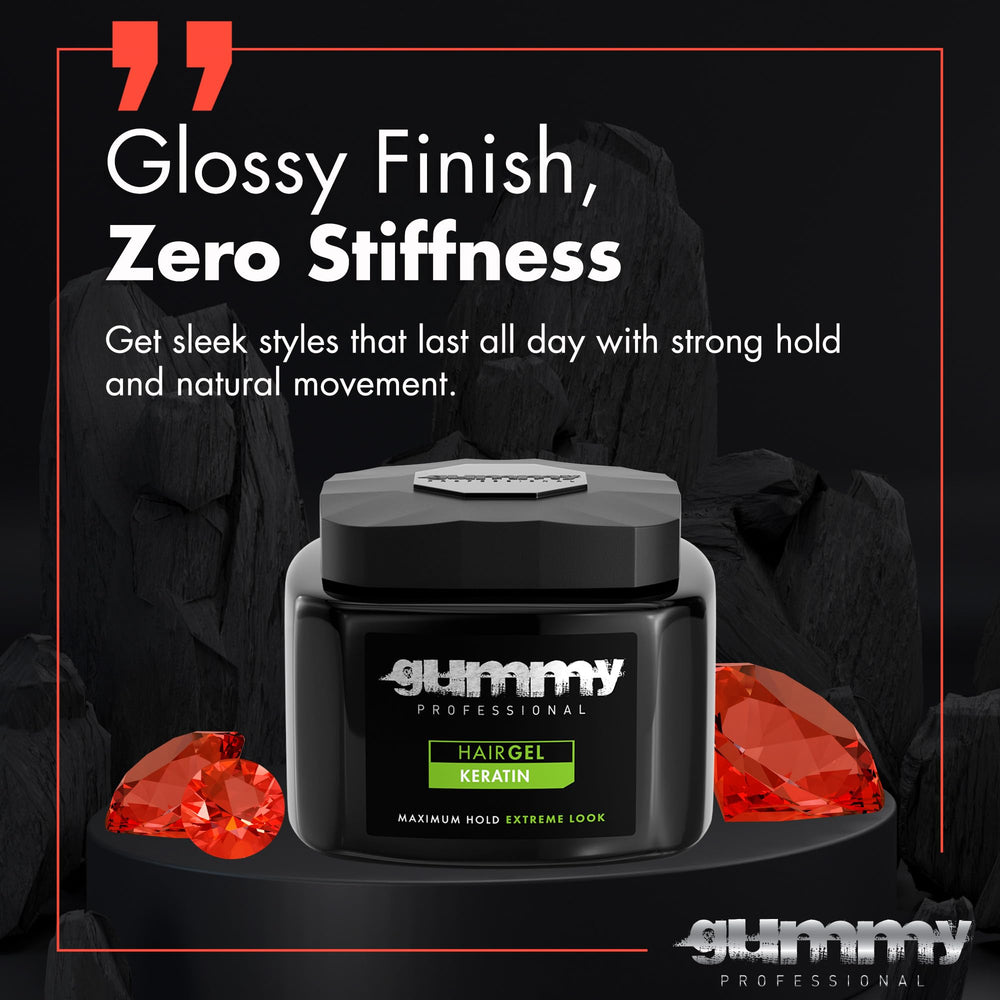 Gummy Gel Professionnel soin à la kératine pour cheveux plus forts.