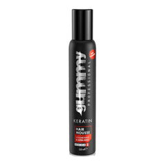 Gummy Kératine: bouteille de mousse montrant tenue longue durée et application facile
