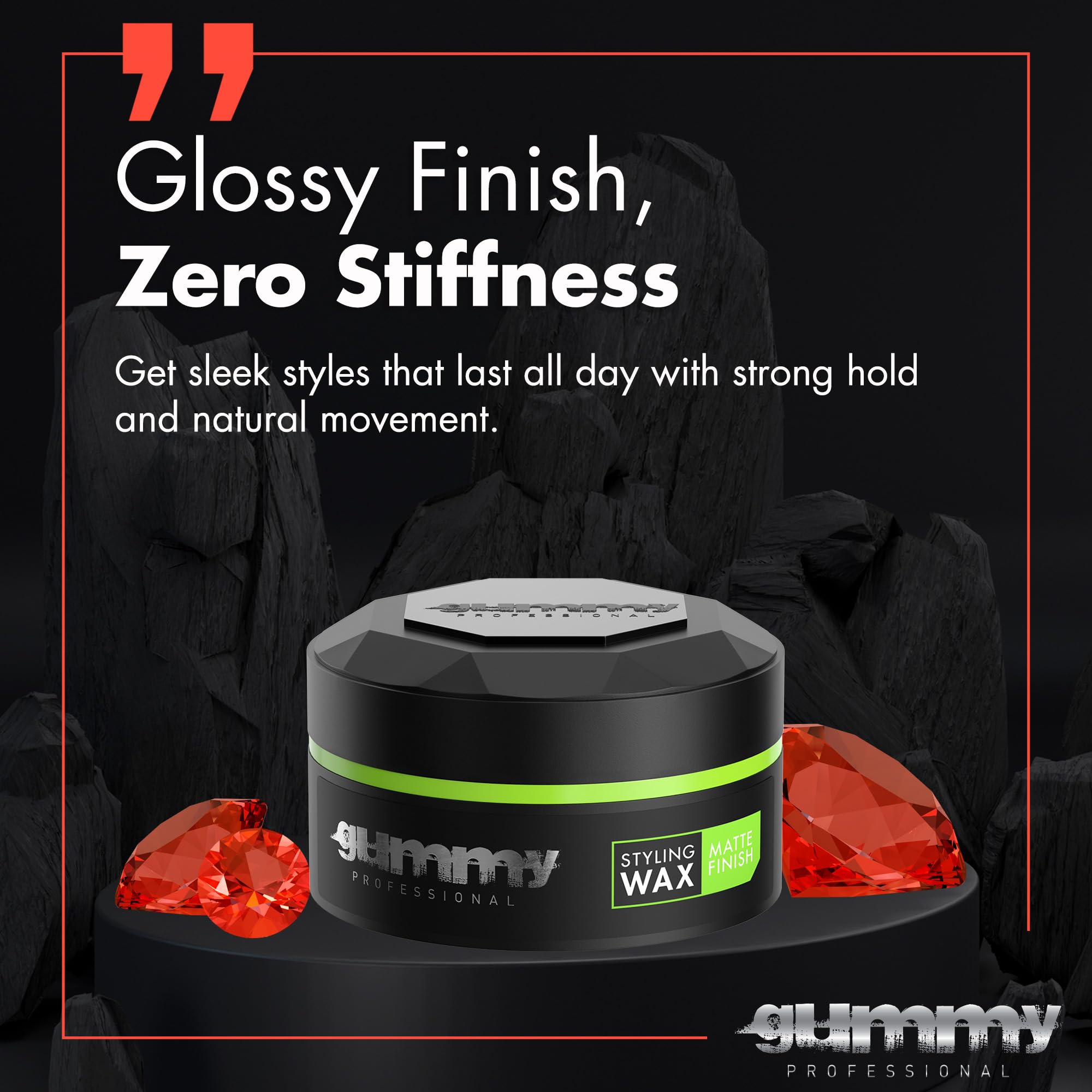 Gummy Professional demoussage-facile-cire-cheveux : rinçage rapide sans résidu.
