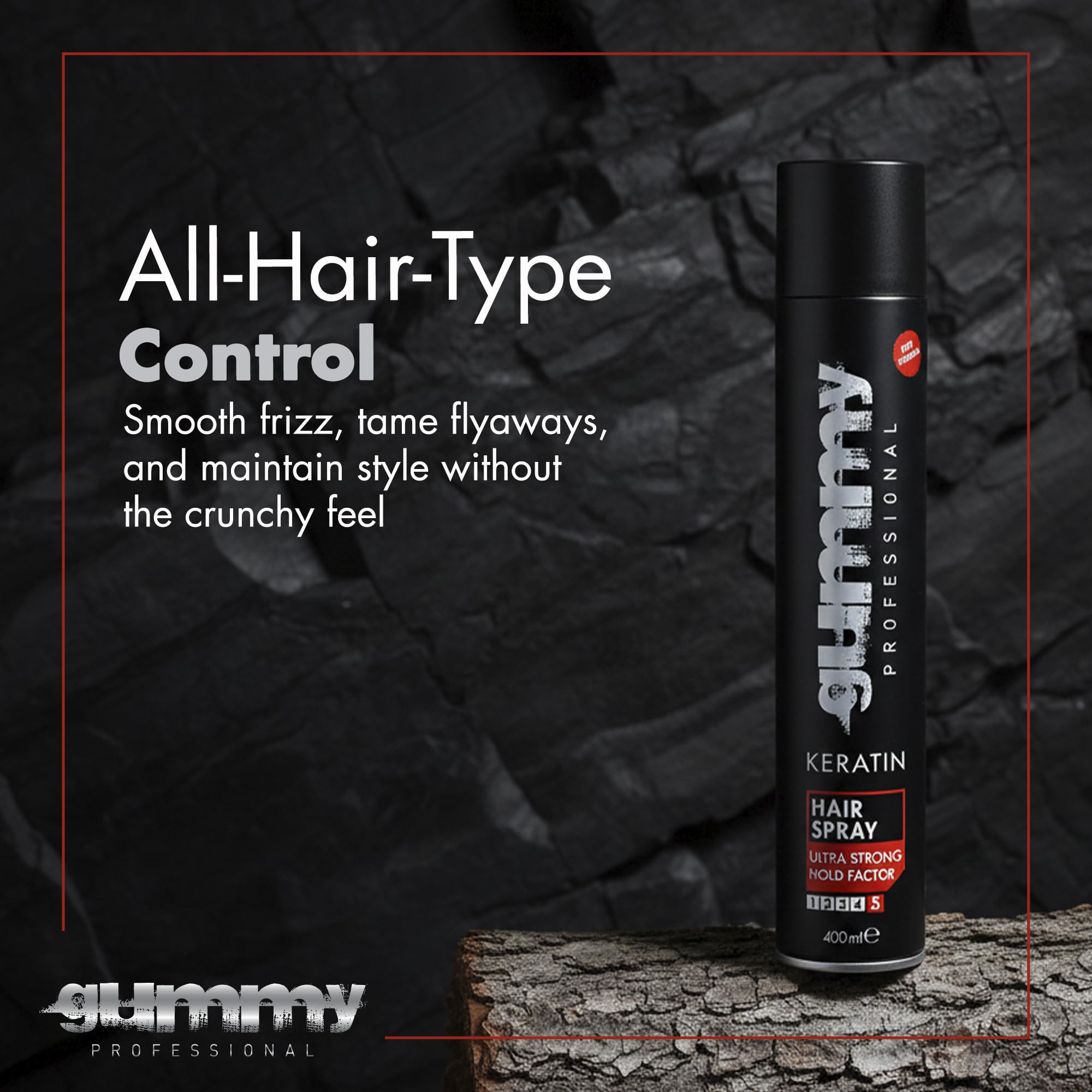 Gummy Professional Sans Parfum – spray léger adapté à tous les types de cheveux.