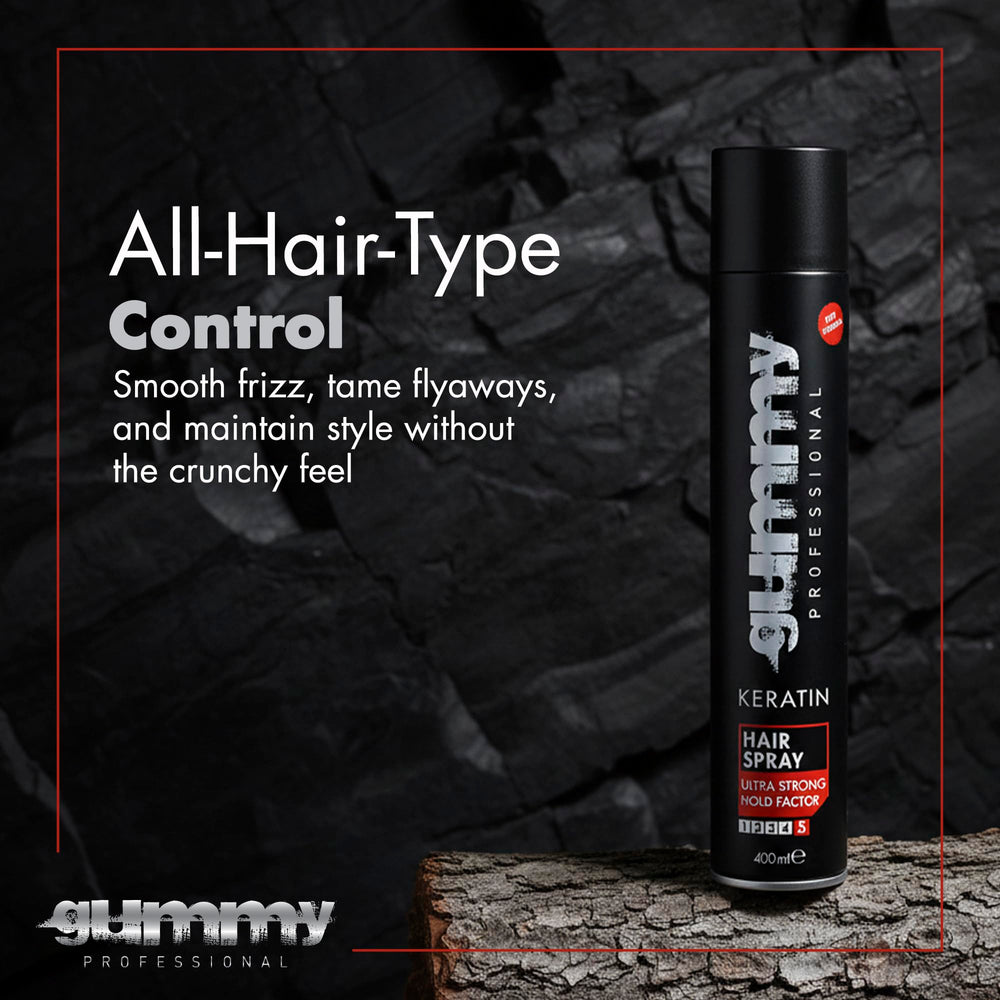 Gummy Professional Sans Parfum – spray léger adapté à tous les types de cheveux.