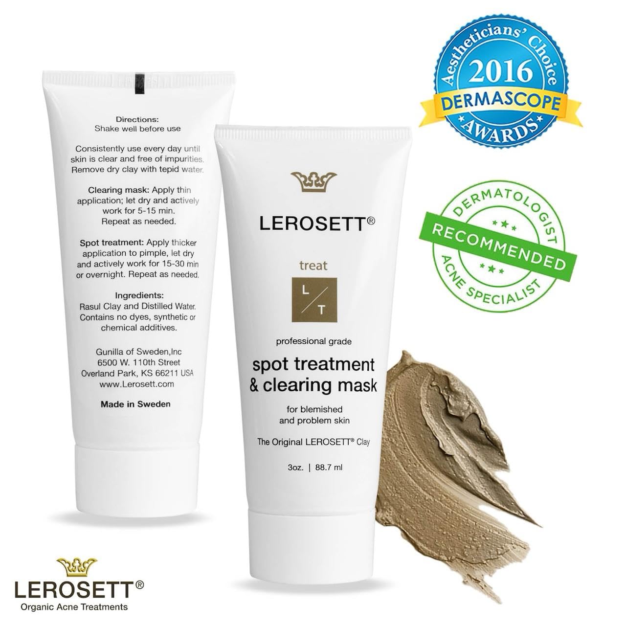 Application douce du masque LEROSETT sur zones ciblées