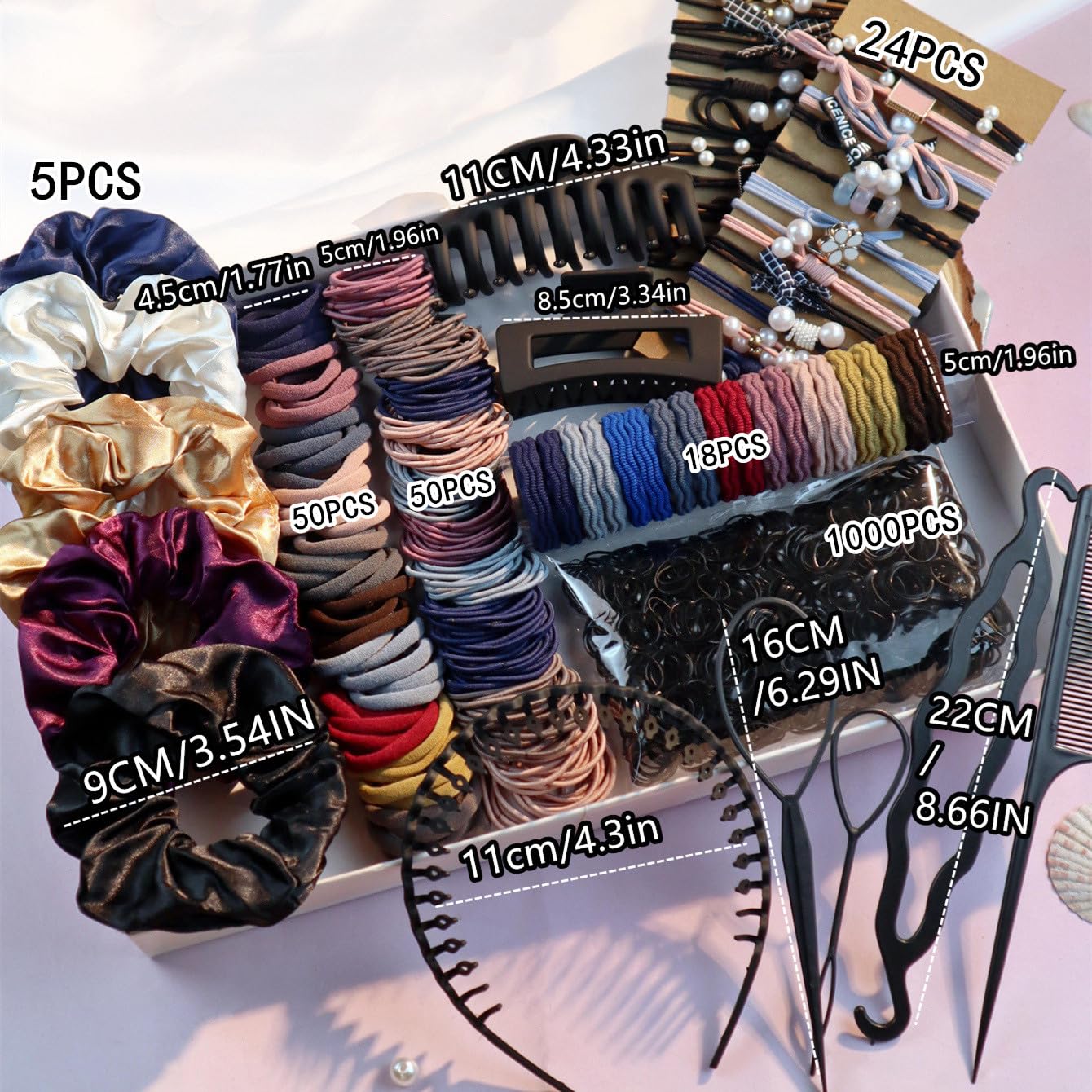 GUOXI scrunchies-multicolores: douceur qui protège les cheveux.