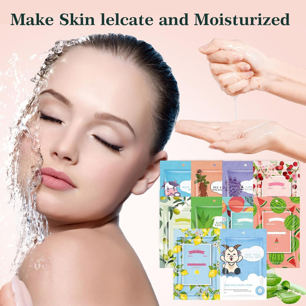 GUOYAOLIFU masque visage aloe vera et lait, peau souple et texture plus lisse.