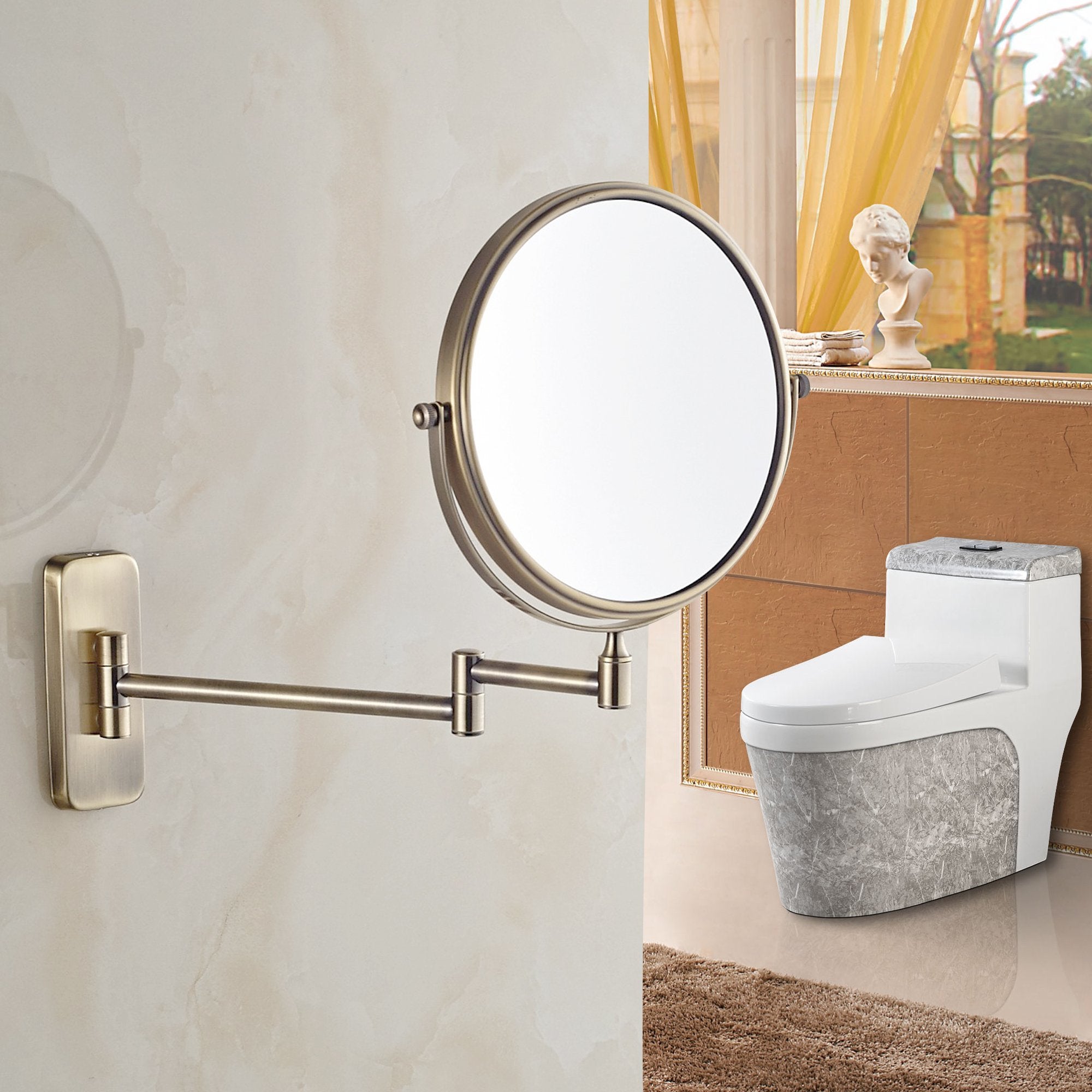 Miroir GURUN avec grossissement 10x pour les détails précis.