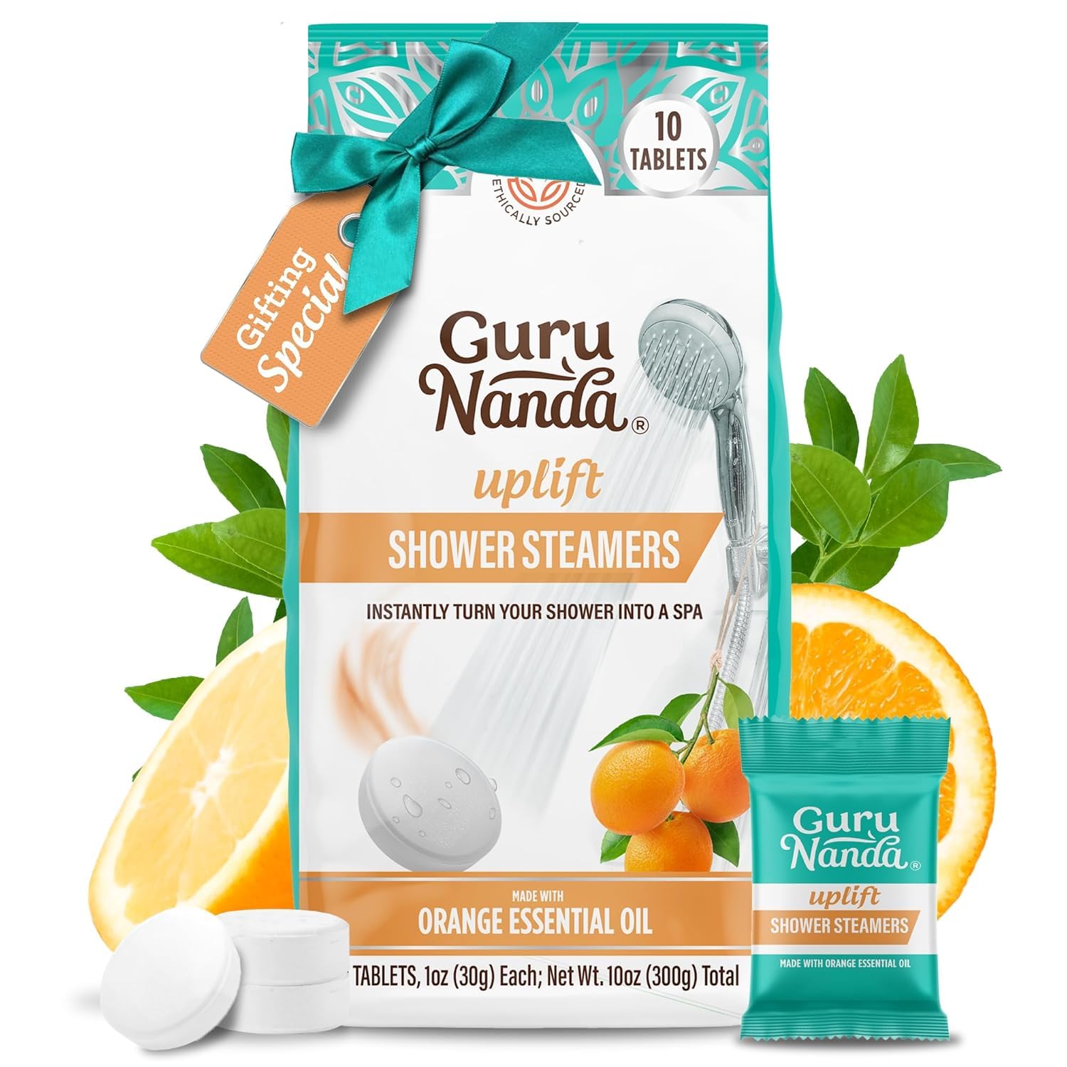 GuruNanda Uplift pack de dix tablettes pour douche offrant une expérience spa durable