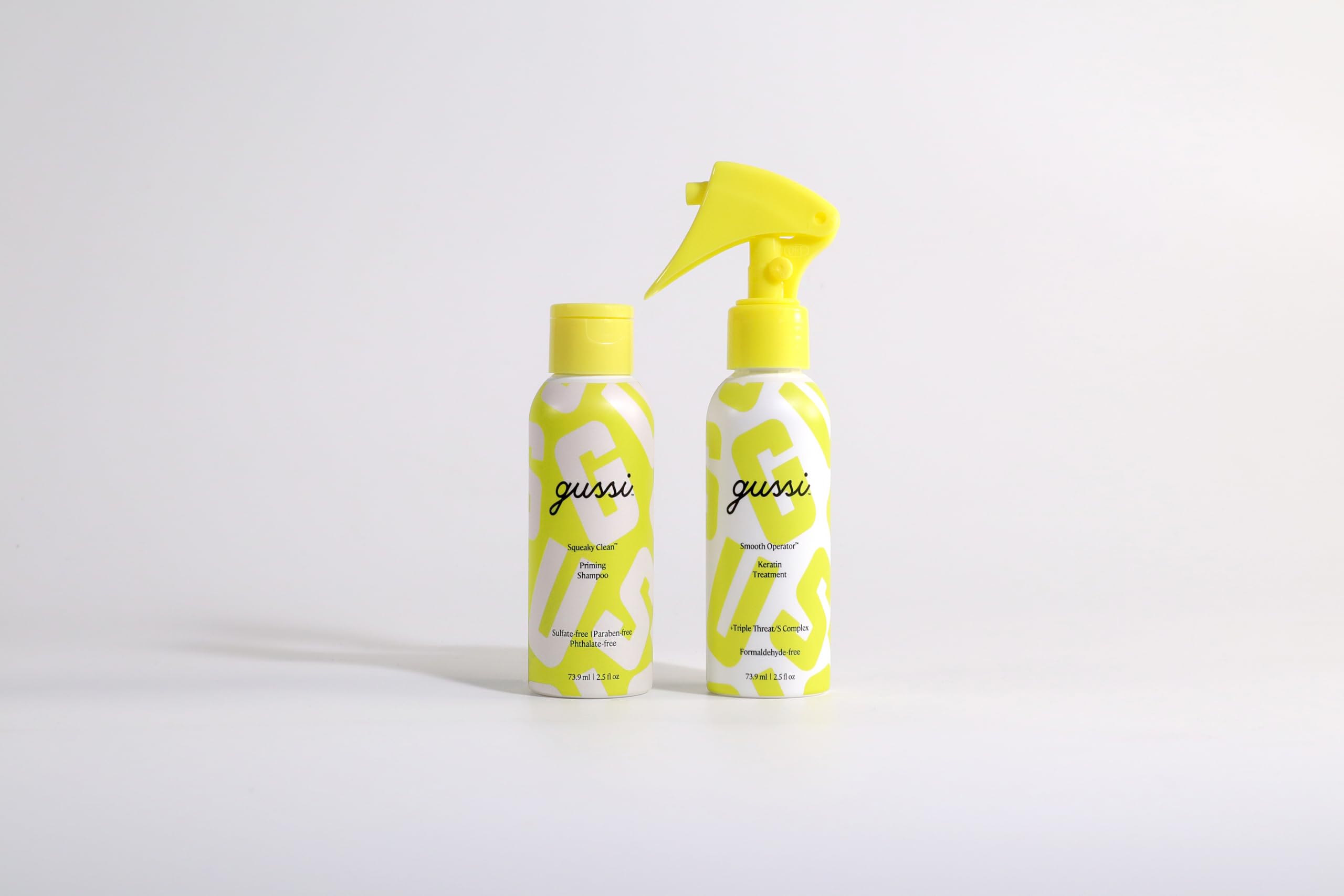 Complexe Triple Threat de GUSSI HAIRCARE pour une chevelure plus forte et lisse.