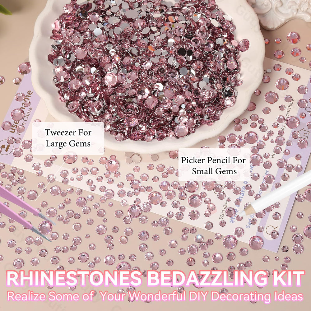 Gutiy pierres roses 4mm, embellissements visibles pour chaussures, chapeaux et sacs.