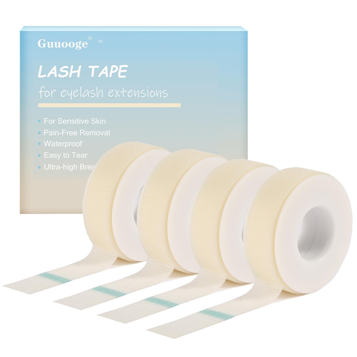 Guoooge bande-cils extensions en silicone, adhérence stable sans résidu