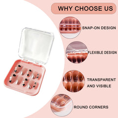 GUXACU boite ongles transparente, présentation claire pour clients.