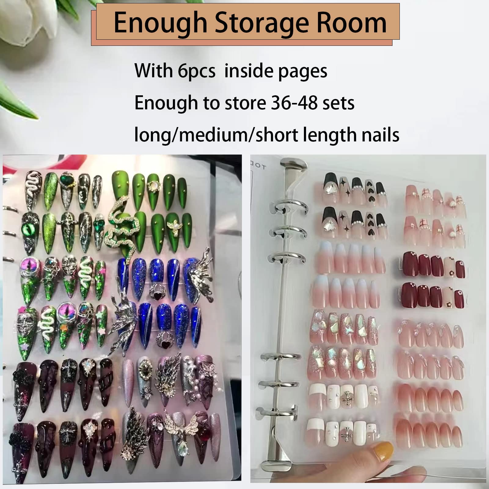 GUXACU étui transparent pour ongles, protection anti-poussière.