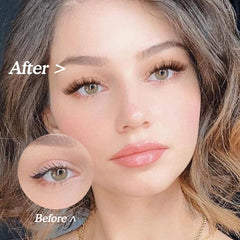 GVEFETIEE: cils brun avec effet extension naturel, sans outils professionnels.