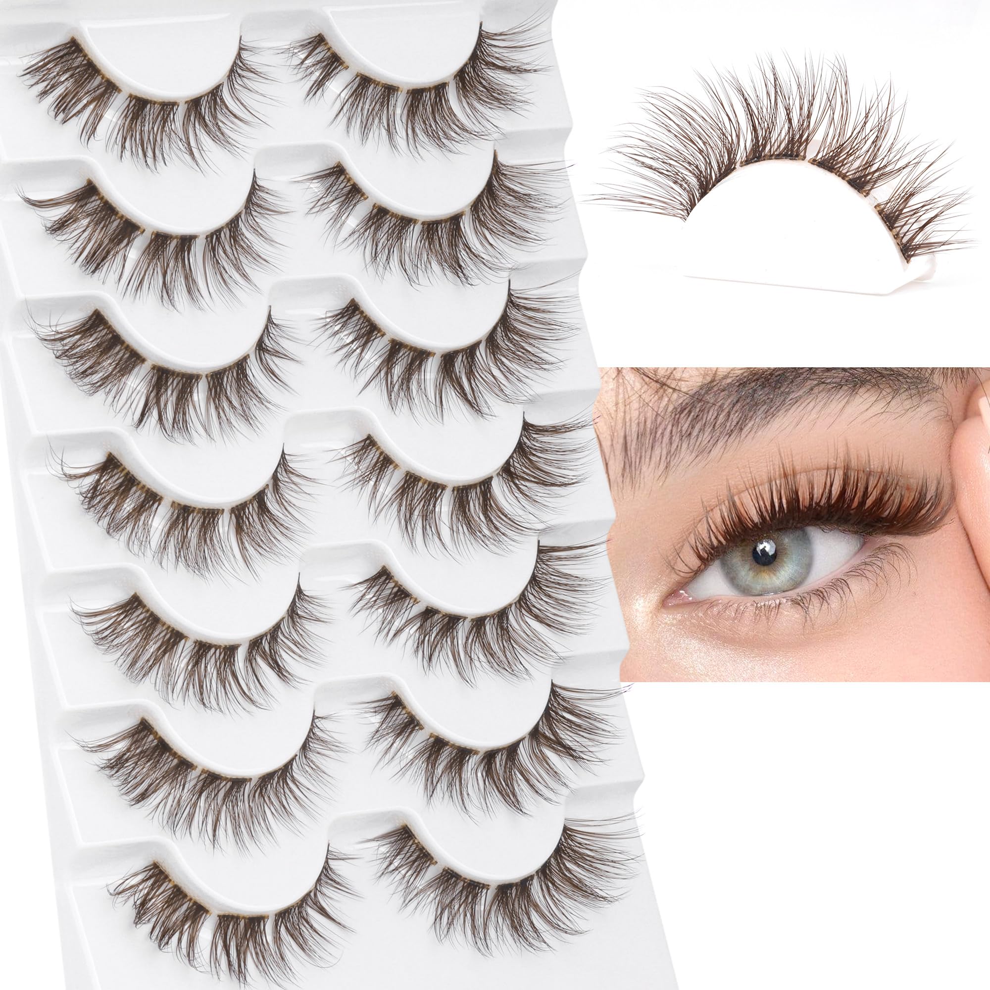 GVEFETIEE: cils brun à texture souple pour un fini naturel.