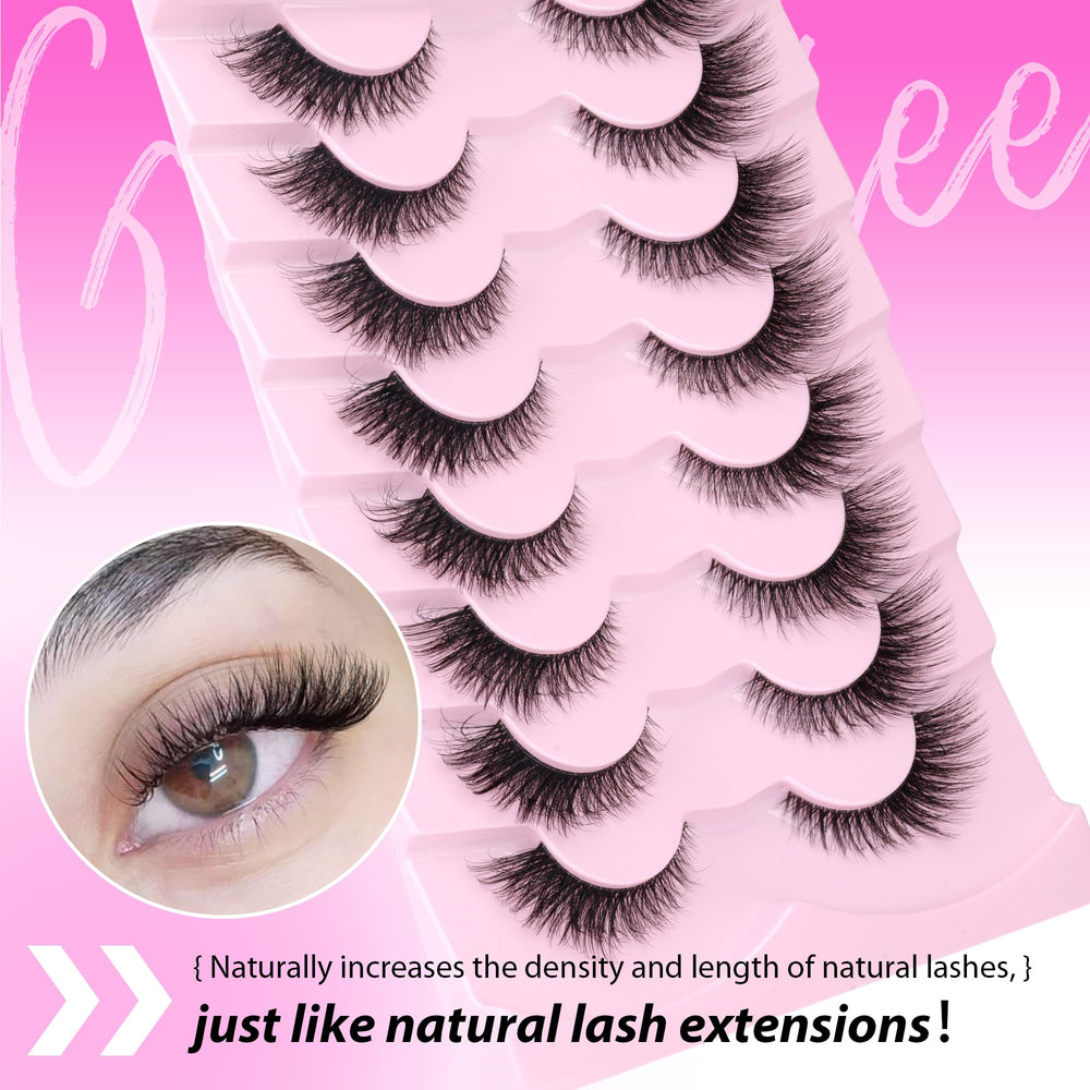 GVEFETIEE aspect naturel léger de vison synthétique: cils légers et confortables pour le quotidien.