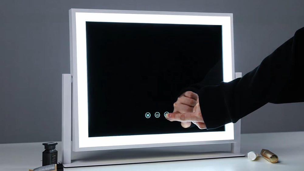 Gvnkvn cadre aluminium durable et miroir argenté pour longévité
