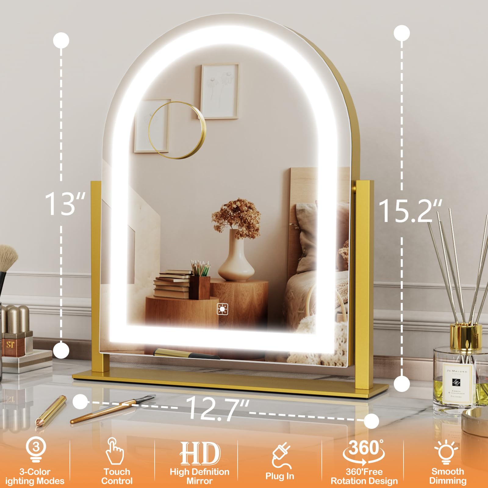 Rotation 360° du miroir Gvnkvn pour ajustement rapide