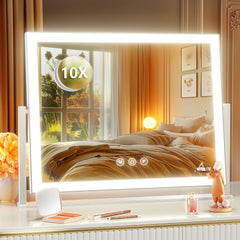 Miroir Gvnkvn avec éclairage LED brillant pour maquillage précis.
