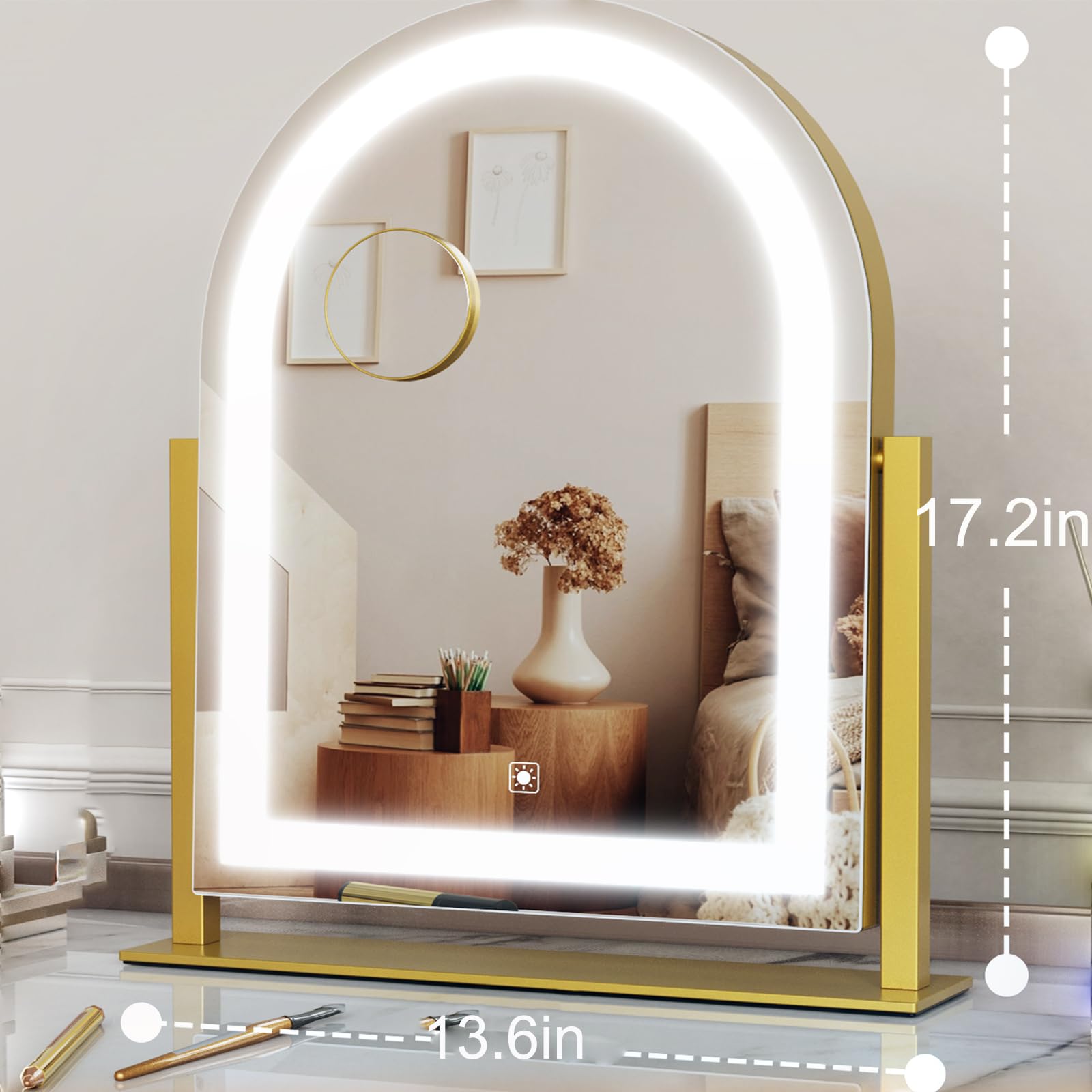 Miroir professionnel Gvnkvn – idéal pour le maquillage quotidien et en atelier.